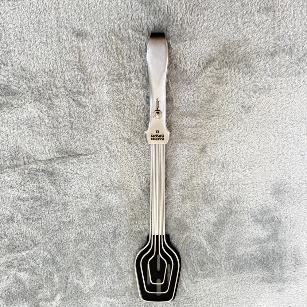 Kuhn Rikon Swiss Stainless Steel Adjustable Spatula Tongs Locking Utensil
